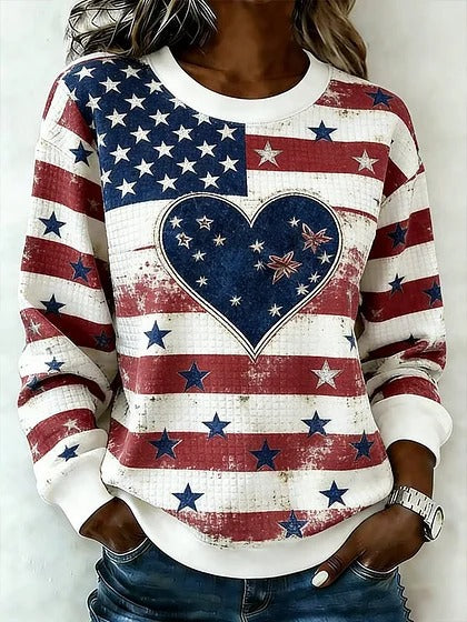 Adrienne Holloway | 250 Years of Freedom Patriotic Sweatshirt For Women