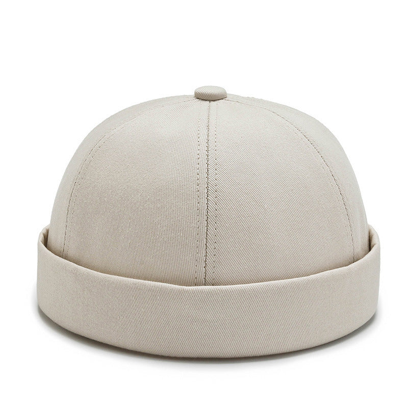 Brimless Beanie Skull Cap Hat - Beige