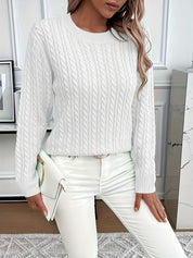 Simone Aldridge | Cable-Knit Round Neck Sweater For Women