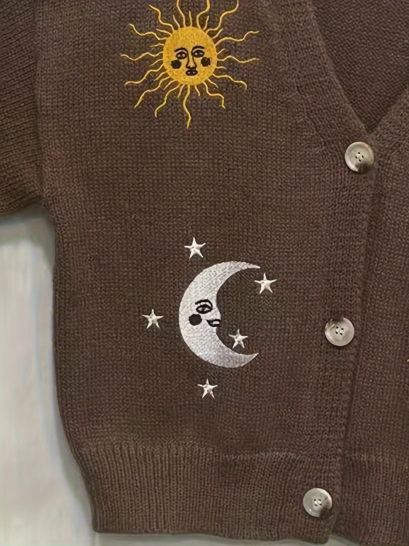 Nadia Colville | Celestial Embroidered Cardigan Sweater For Women
