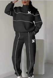 Vanessa Chambord | Half-Zip Lounge Sweatsuit Set For Women