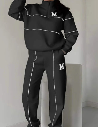 Vanessa Chambord | Half-Zip Lounge Sweatsuit Set For Women