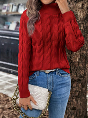 Éloise Vandermeer | Cozy Cable-Knit Turtleneck Sweater For Women