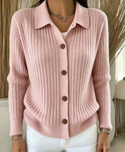 Isabella Moreau | Ribbed Knit Sweater Cardigan For Women