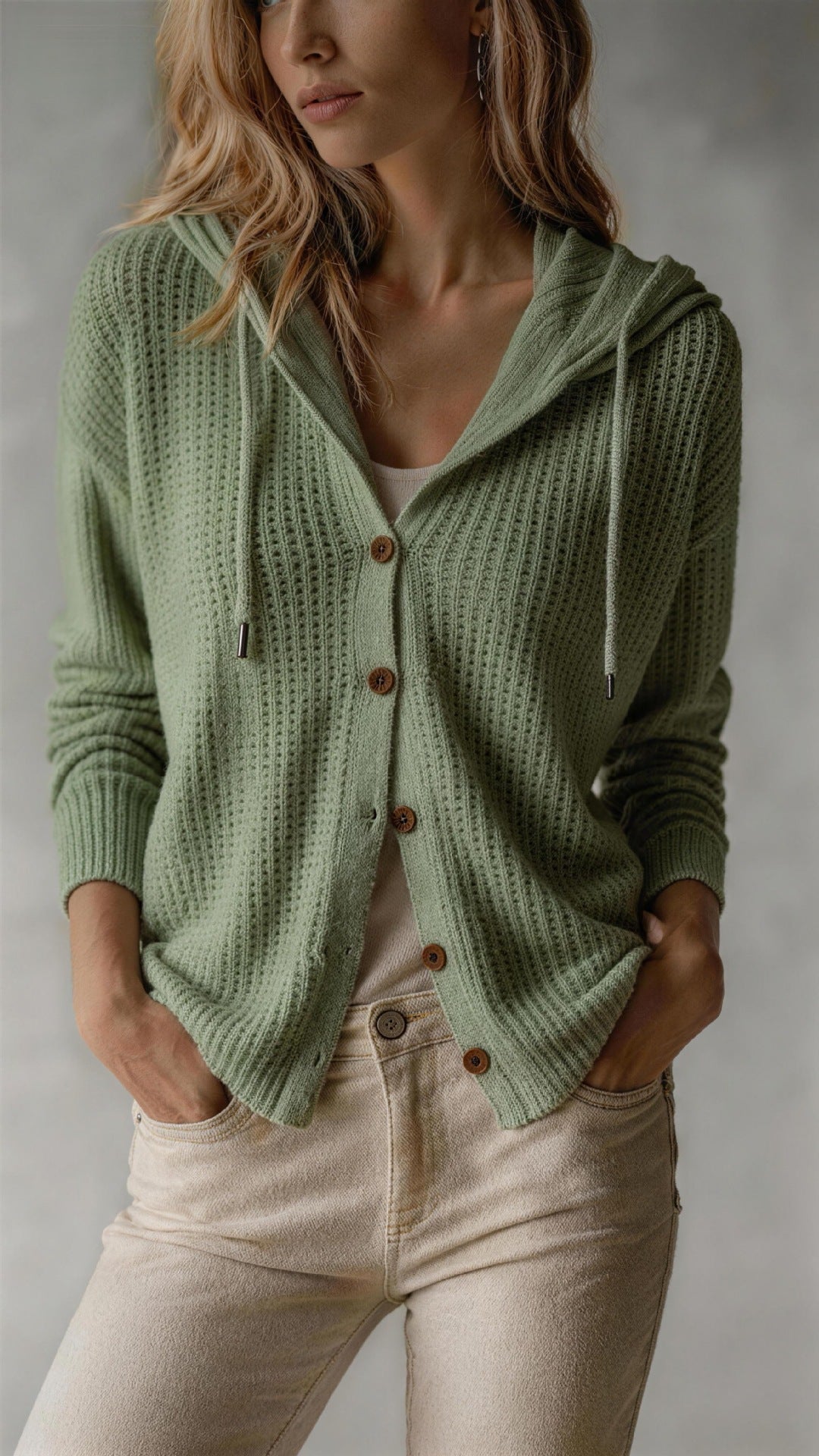 Ottavia Renaud | Hooded Knit Cardigan For Women