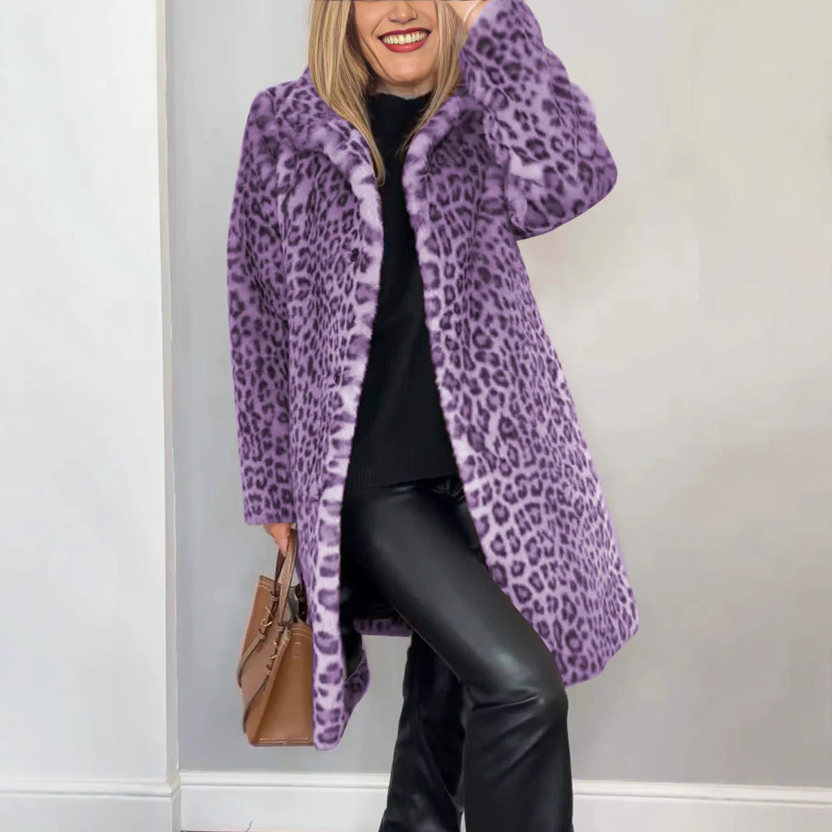 Josie Tarbury | Leopard Print Faux Fur Coat For Women