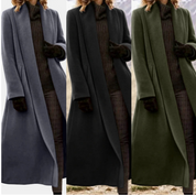 Yvette Charbonneau | Long Wool Blend Cardigan Coat For Women
