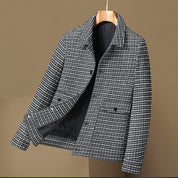 Ward Lingate | Houndstooth Button-Up Jacket For Men