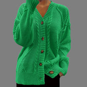 Clara Bennington | Cable-Knit Button-Front Cardigan For Women