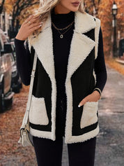Nathalie Cassin | Shearling-Lined Suede Vest For Women