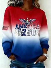 Adrienne Holloway | 250 Years of Freedom Patriotic Sweatshirt For Women