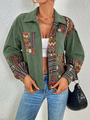 Juliette Renard | Corduroy Patchwork Jacket For Women