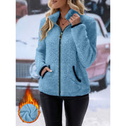 Valerie Ashcroft | Plush Fleece Zip-Up Jacket For Women