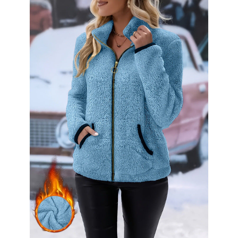 Valerie Ashcroft | Plush Fleece Zip-Up Jacket For Women