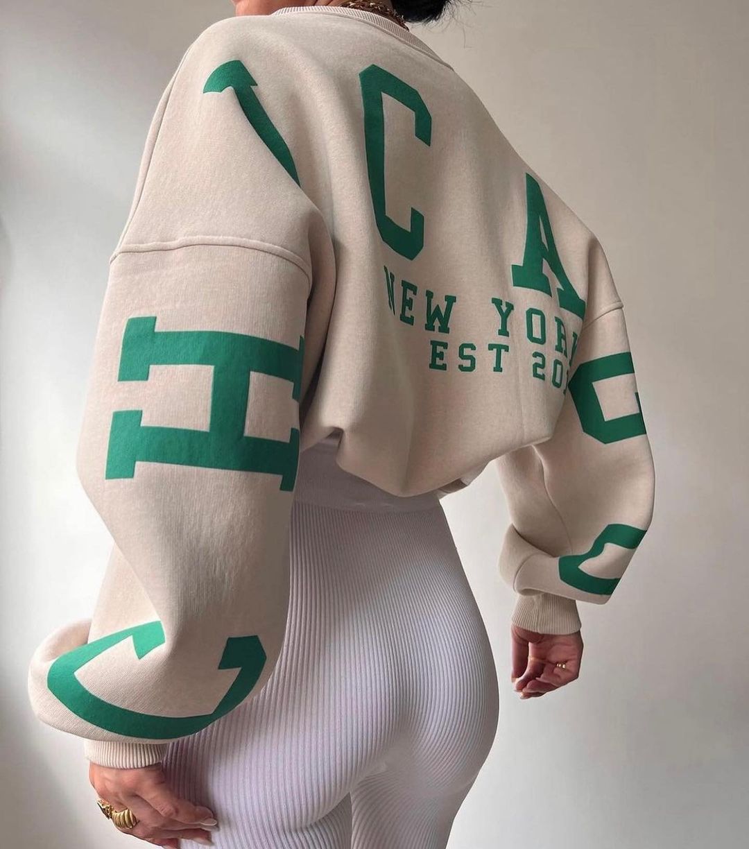 Colette Vasseur | Oversized Letter Print Sweater For Women