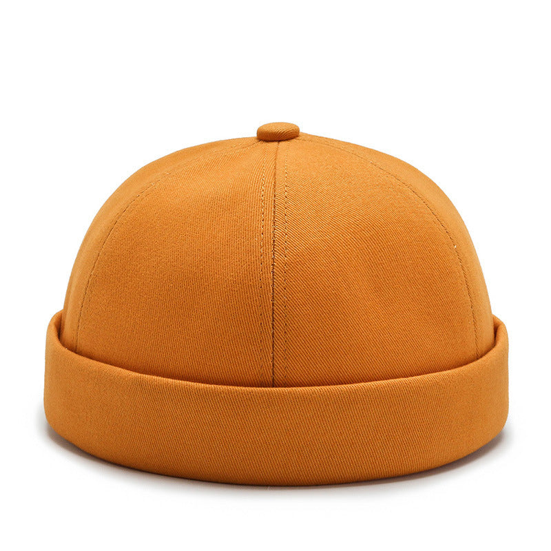 Brimless Beanie Skull Cap Hat - Yellow