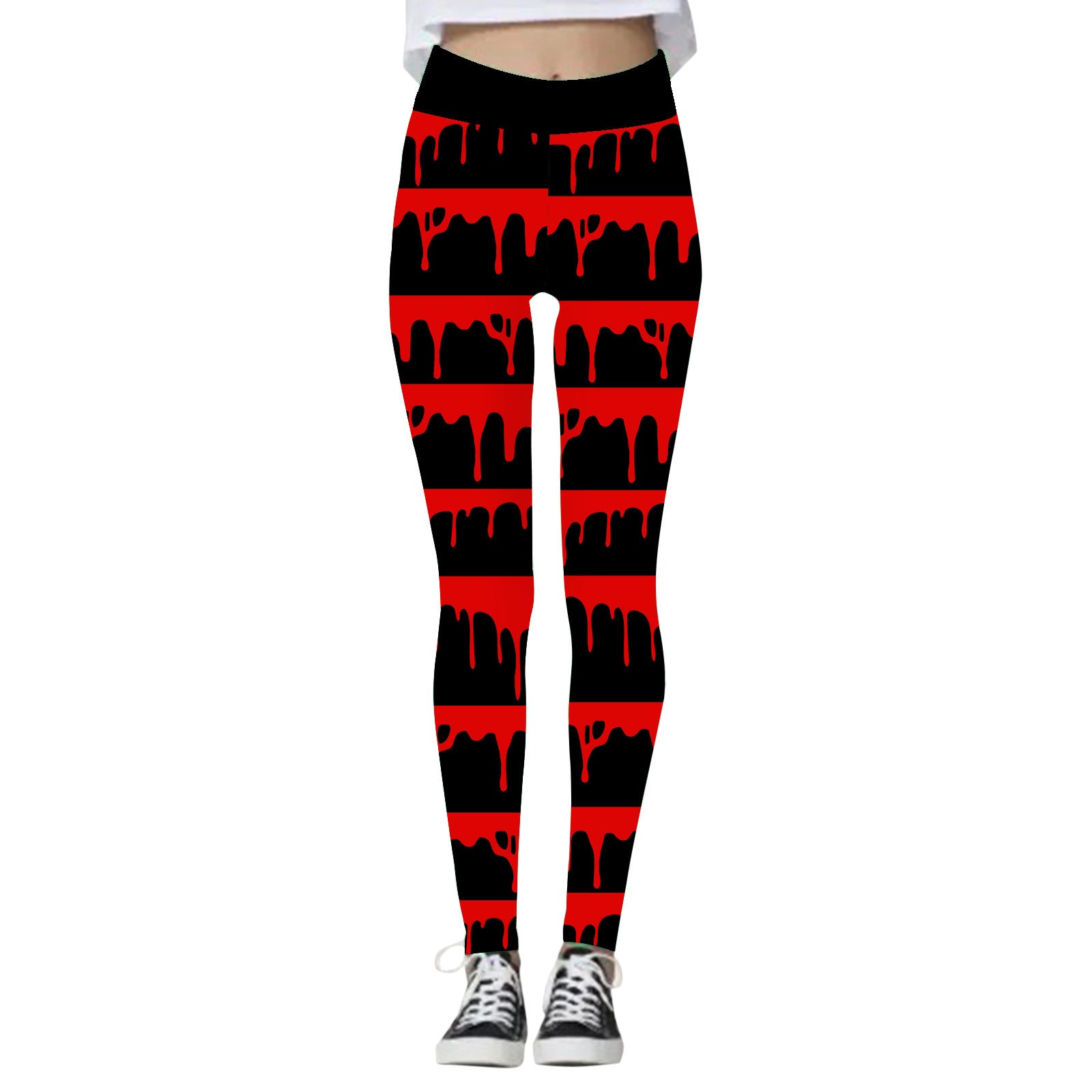 Black Cat Society | Skull & Pumpkin Halloween Leggings For Women