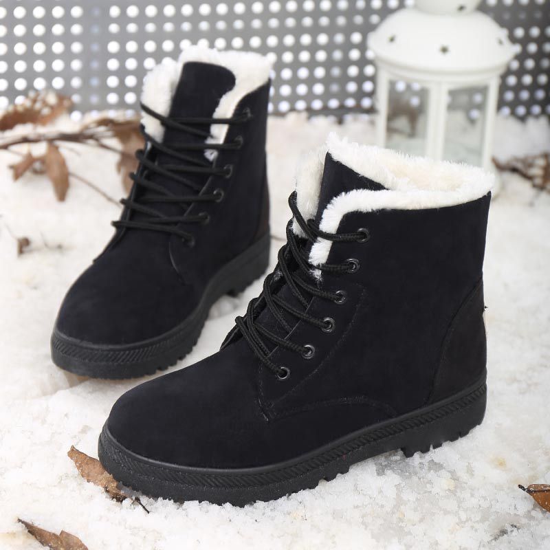 Ines Chastain | Faux Fur Lined Snow Boots For Women