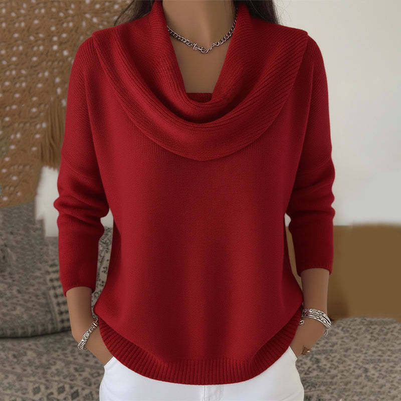 Lilah Morbridge | Cowl Neck Knit Sweater For Women