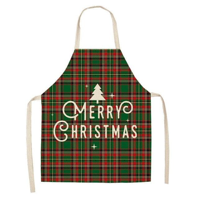 Marguerite Duvernay | Linen Look Christmas Apron With Festive Print
