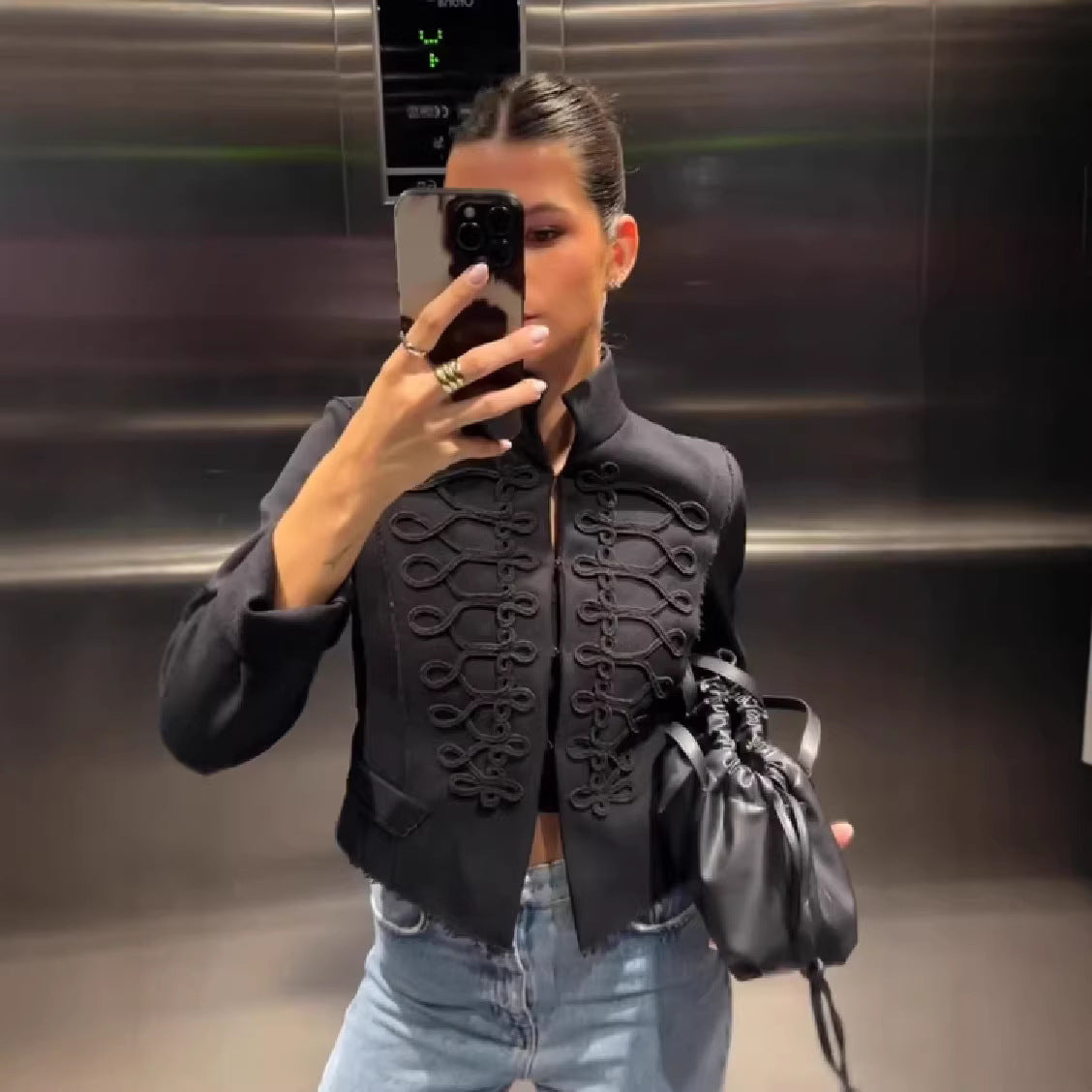 Josephine Villiers | Frog-Button Cropped Jacket For Women