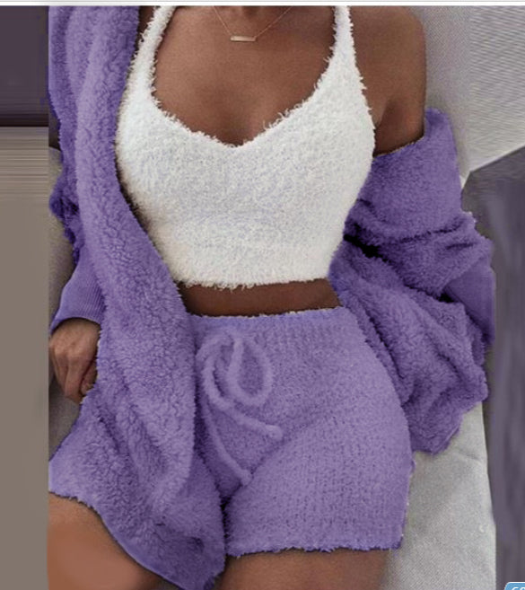 Rosette Linford | 3-Piece Fluffy Loungewear Set For Women