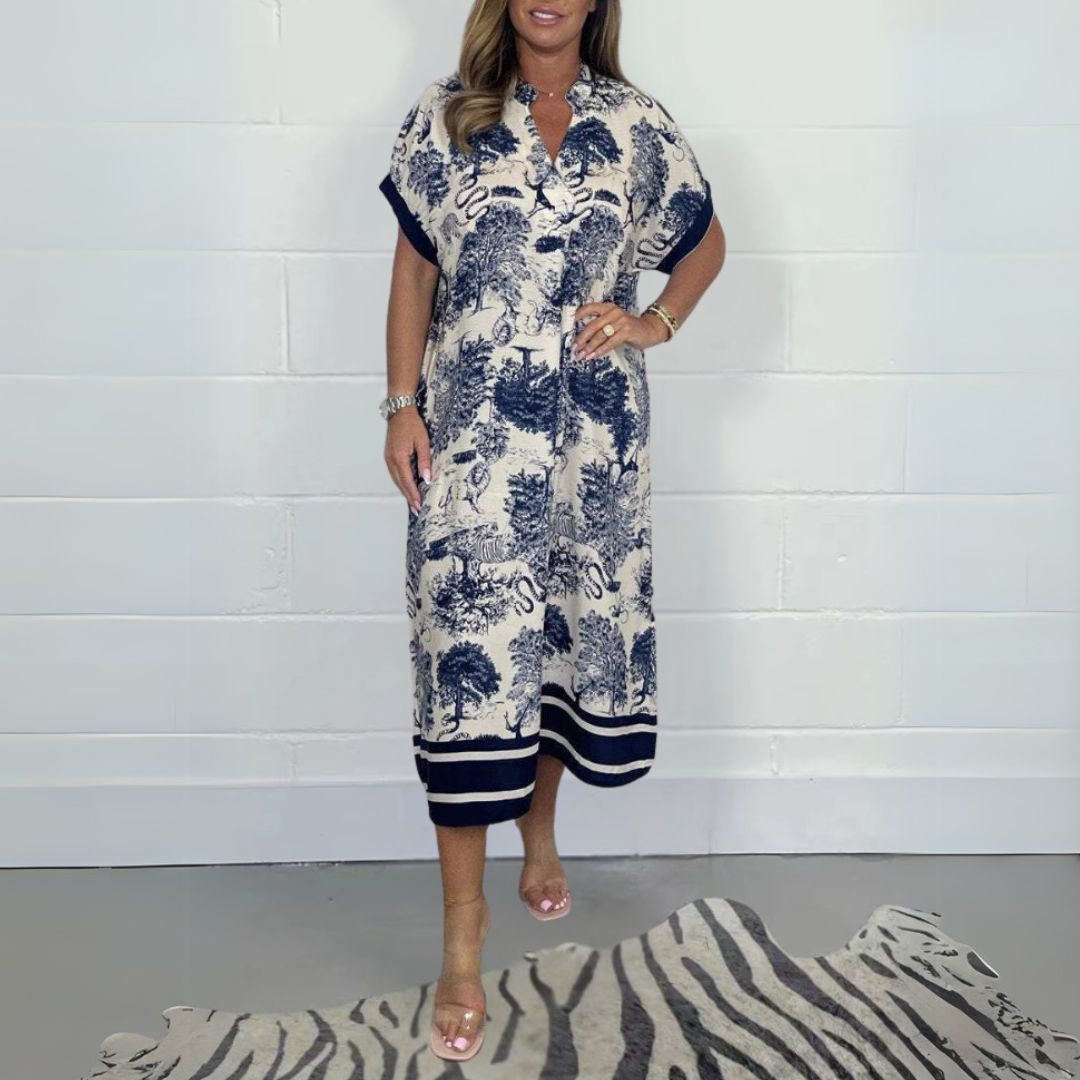 Thalia Devonshire | Toile Print Midi Dress For Women