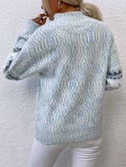 Solange Berthier | Cozy Snowflake Mock-Neck Sweater For Women