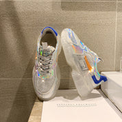 Valentina Rousseau | Metallic Chunky Sneakers For Women