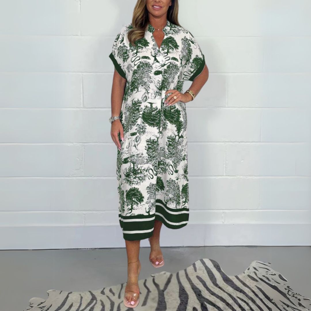 Thalia Devonshire | Toile Print Midi Dress For Women
