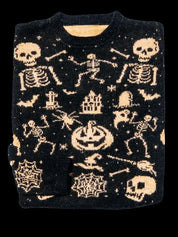 Genevieve Harland | Halloween Pumpkin Knit Sweater For Women