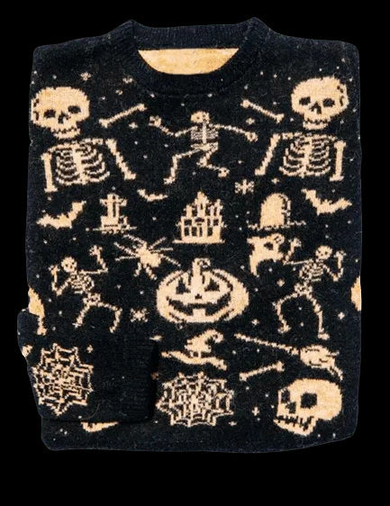 Genevieve Harland | Halloween Pumpkin Knit Sweater For Women