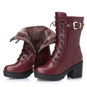 Nathalie Corbin | Leather Combat Boots For Women