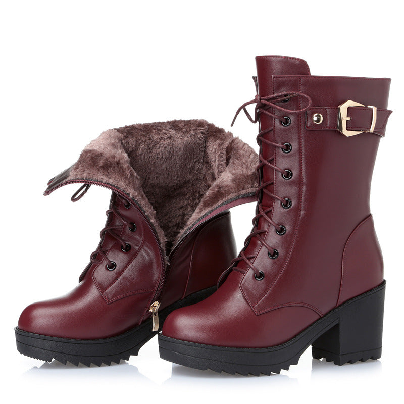 Nathalie Corbin | Leather Combat Boots For Women
