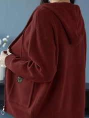 Marceline Dupraz | Cozy Zip-Up Hooded Sweater For Women