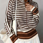 Ines Vasseur | Houndstooth Zip-Front Sweater For Women
