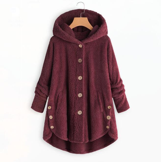 Colette Duval | Leopard Print Hooded Plush Coat For Women