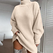 Marielle Duchamp | Turtleneck Knit Mini Sweater Dress For Women