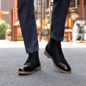 Nate Ostmere | Cap Toe Lace-Up Ankle Boots For Men
