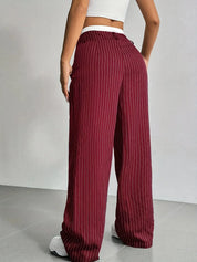Odile Ferrand | Pinstripe Wide-Leg Trousers For Women