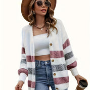 Nadine Orsolini | Striped Open-Front Sweater For Women