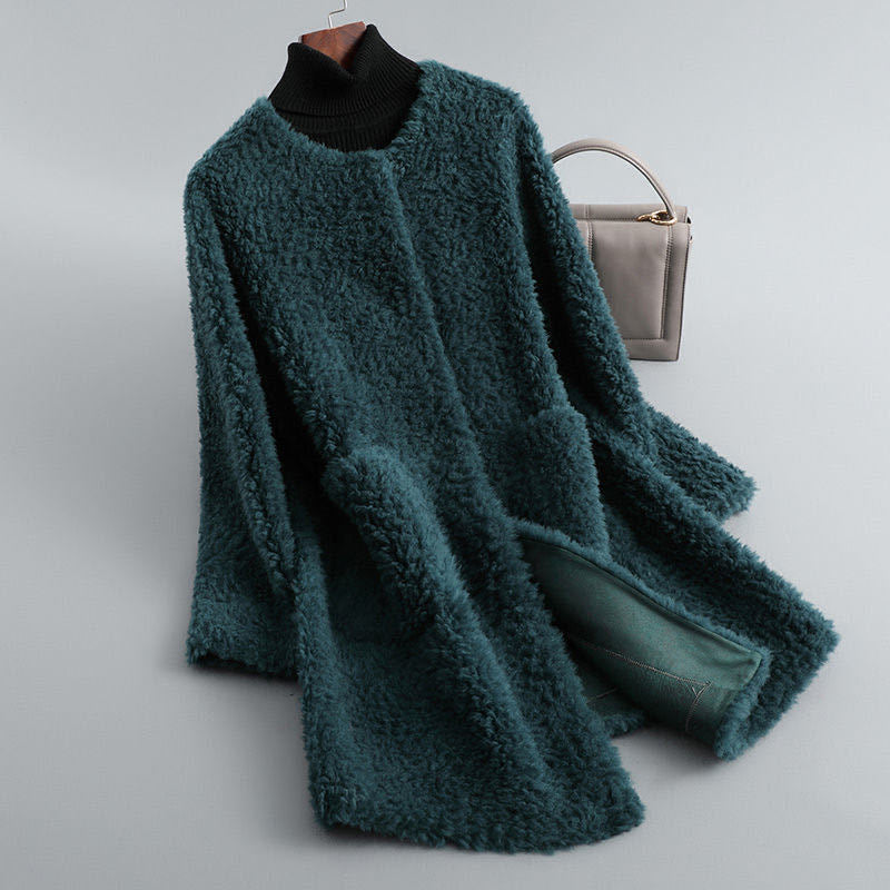 Elle Fenbrook | Mid-Length Teddy Coat For Women