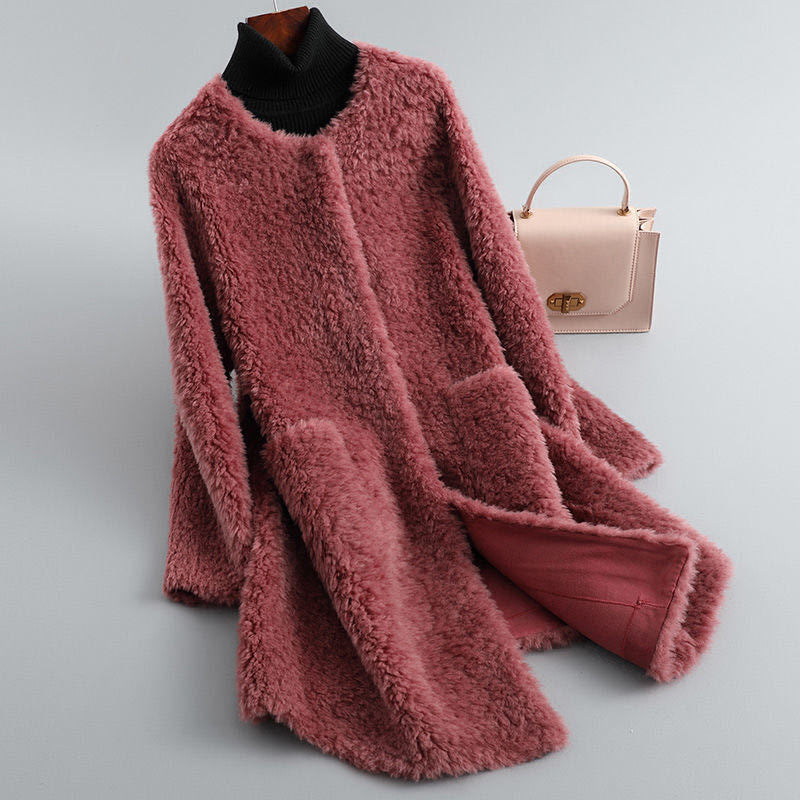 Elle Fenbrook | Mid-Length Teddy Coat For Women