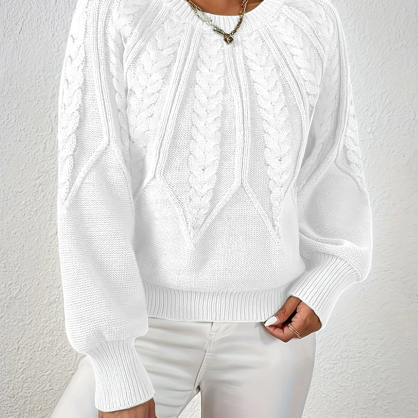 Fabienne Cortland | Cable-Knit Round-Neck Sweater For Women