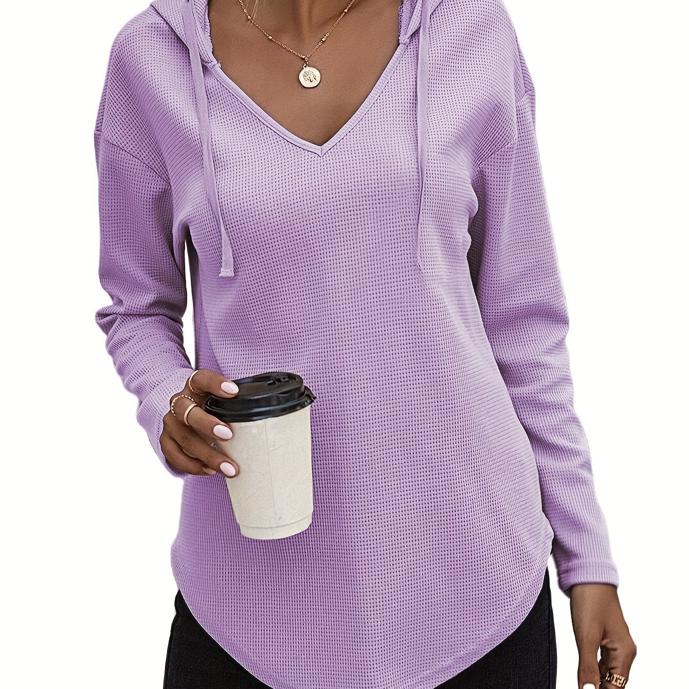 Naomi Verlaine | Relaxed V-Neck Hoodie For Women