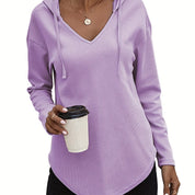 Naomi Verlaine | Relaxed V-Neck Hoodie For Women