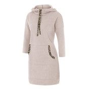 Elise Dumont | Cowl Neck Hoodie Mini Dress For Women