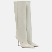 Odile Renard | Croc-Embossed Knee-High Stiletto Boots For Women