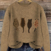 Anaïs Brandt | Cat Silhouette Knit Sweater For Women