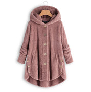 Colette Duval | Leopard Print Hooded Plush Coat For Women